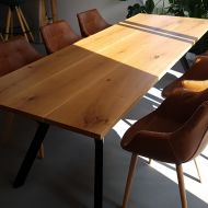 stół dębowy industrialny